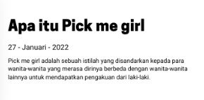 Arti Pick Me di TikTok Arti Pick Me di TikTok